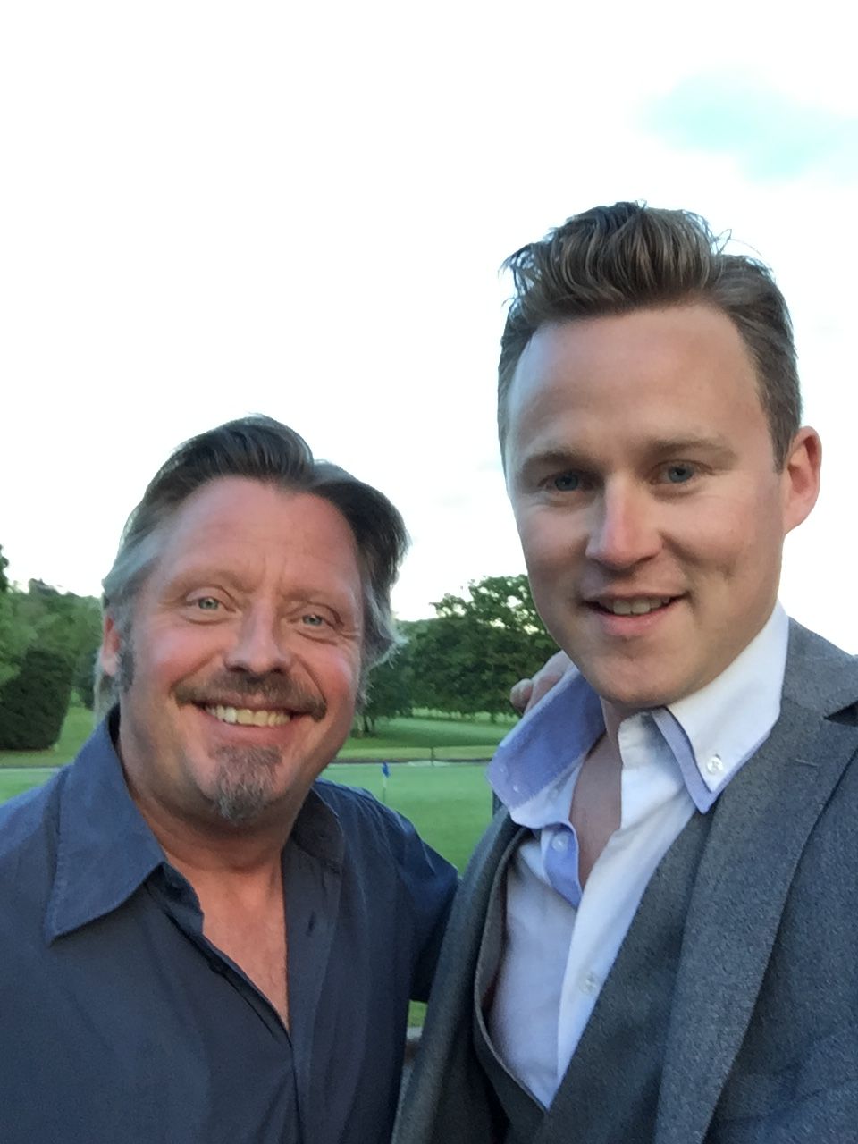 Richard Kettle with Charley Boorman at an evening event