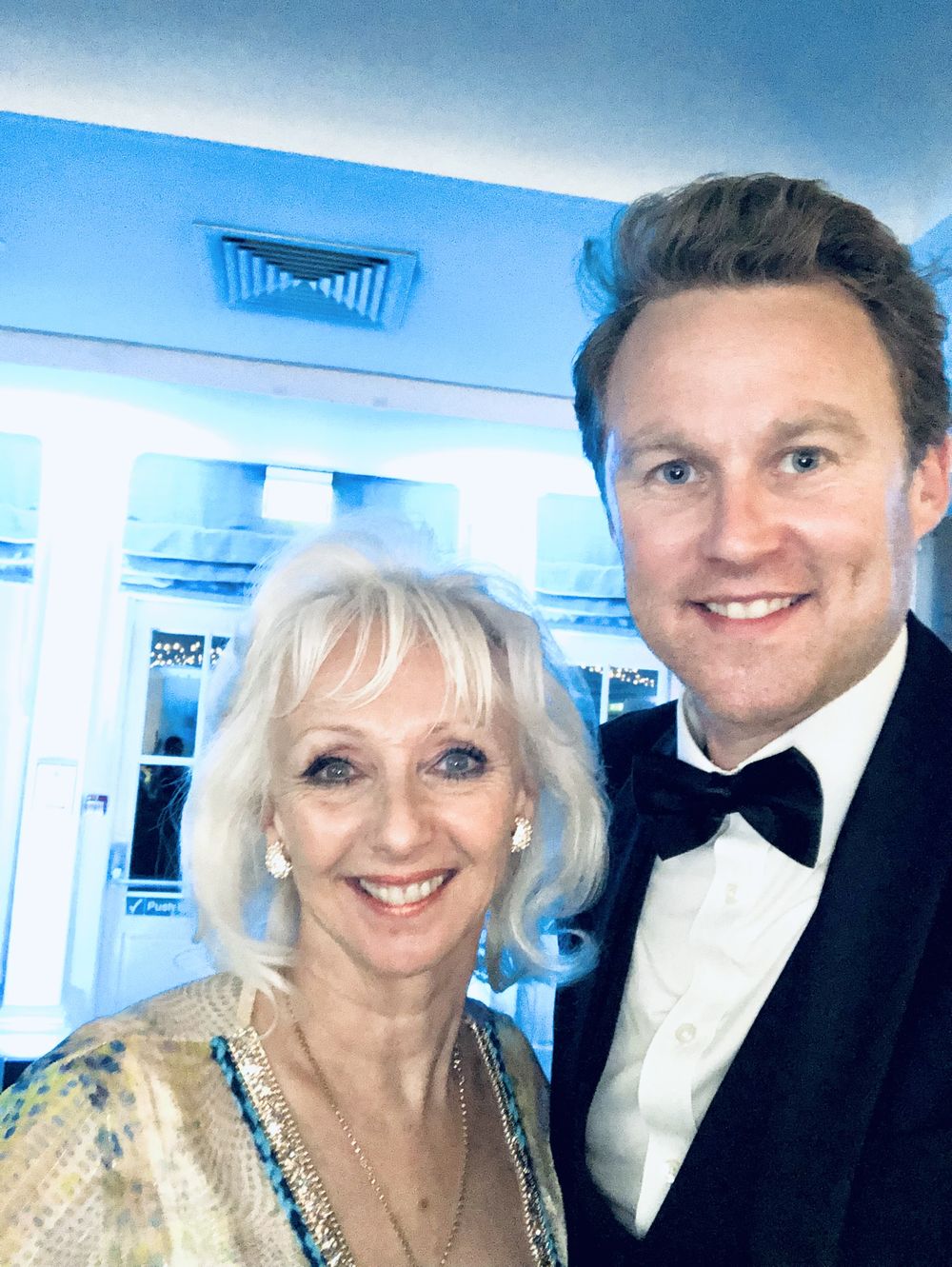 Richard Kettle with Debbie McGee at a black-tie event
