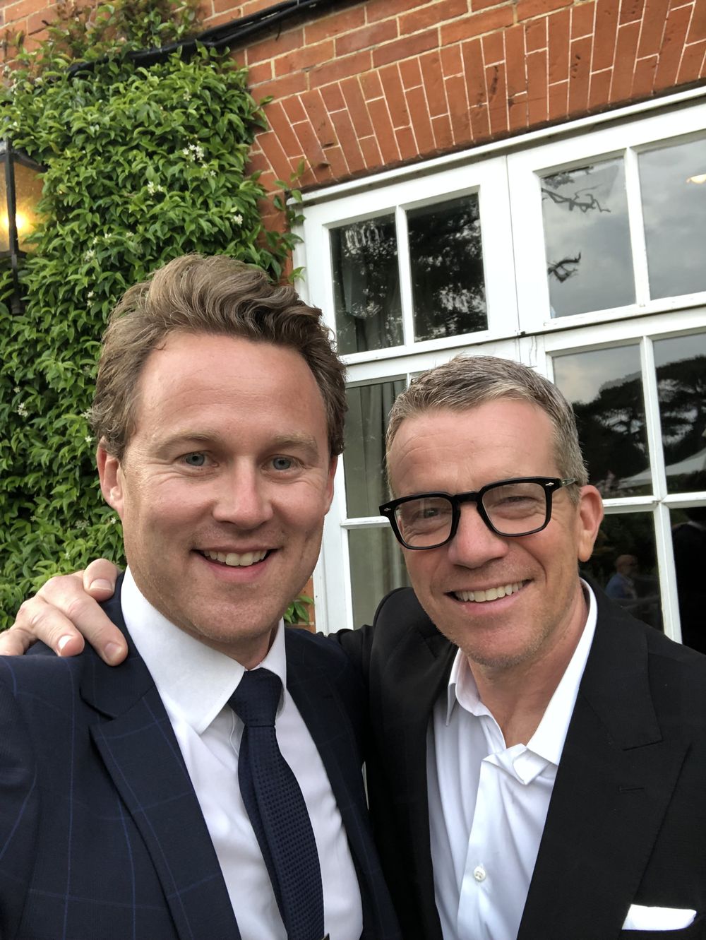Richard Kettle with Max Beesley at an evening event