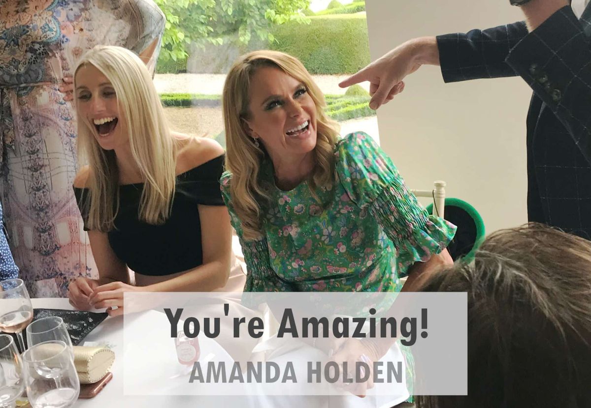 Amanda Holden laughing during close-up magic by Richard Kettle